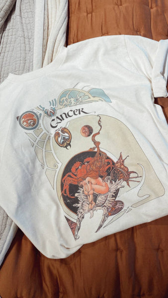 Cancer Vintage Artwork Zodiac Shirt
