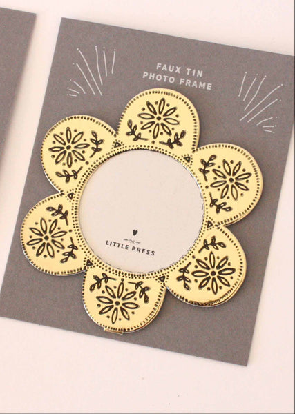 Faux Tin Flower Frame