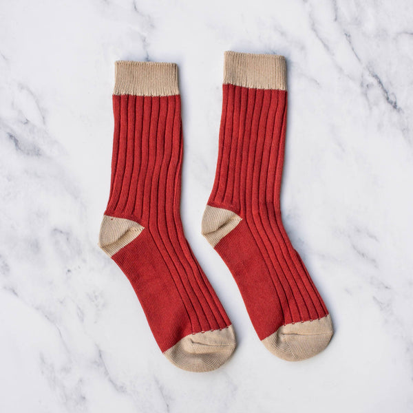 Two Tone Jacquard Socks