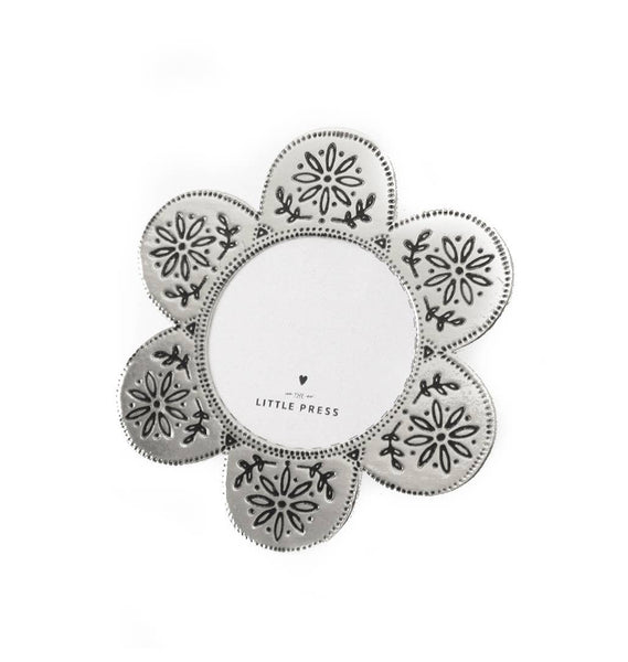 Faux Tin Flower Frame