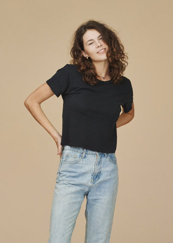 Cropped Ojai Tee - Black