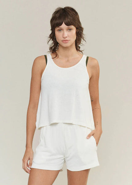 Cropped Tank - Washed White