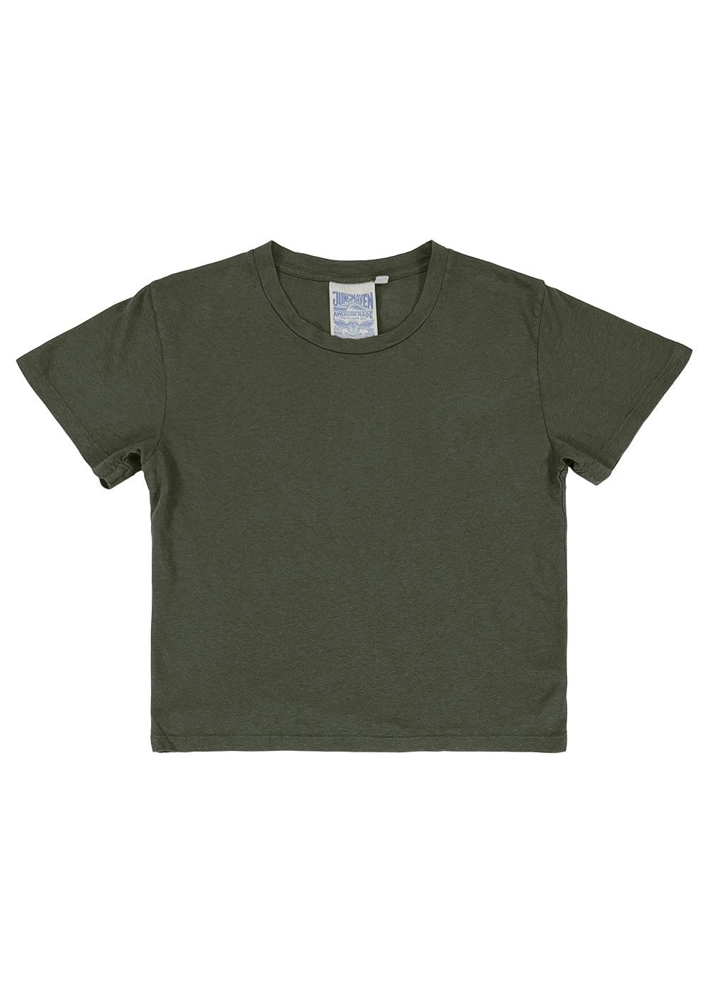 Cropped Ojai Tee - Olive Green