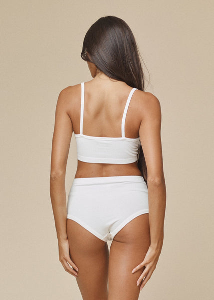 High Waist Brief - Washed White