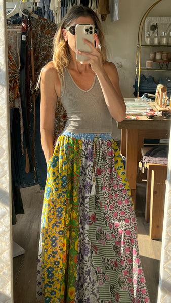 Block Print Maxi Skirt