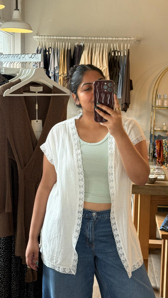 Vintage Lace Tie Top