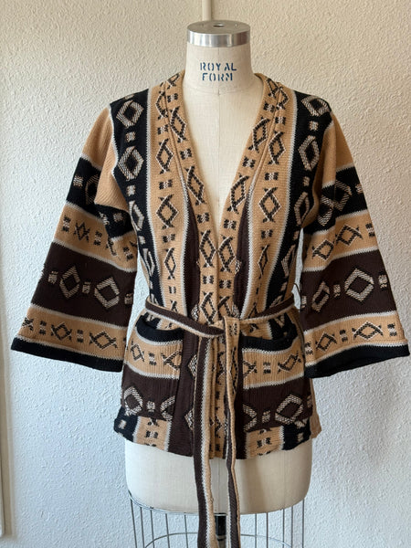 Vintage Wrap Tie Sweater