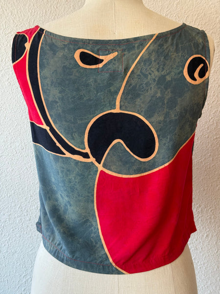 Vintage Abstract Crop Top