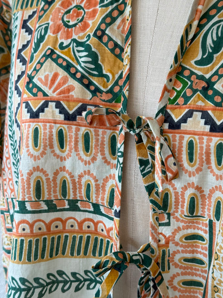 Vintage Tie Front Blouse