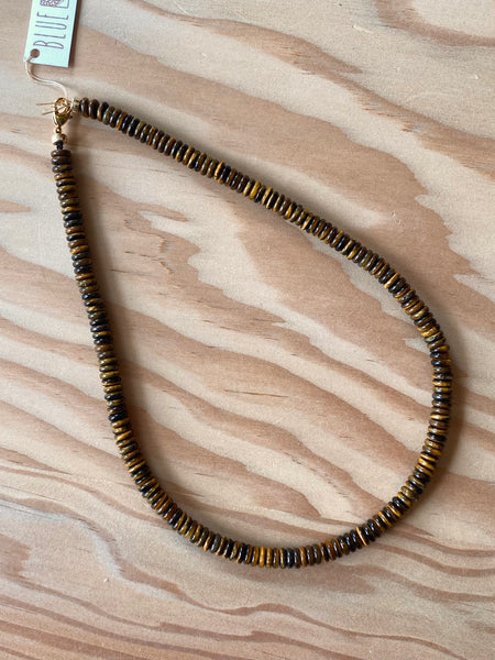 Tiger's Eye Beaded Necklace - 6mm