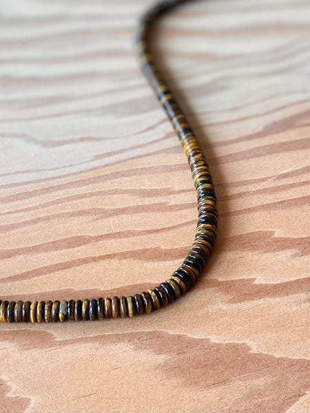 Tiger's Eye Beaded Necklace - 6mm