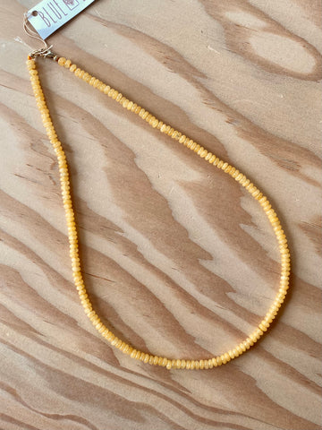 Golden Jade Beaded Necklace