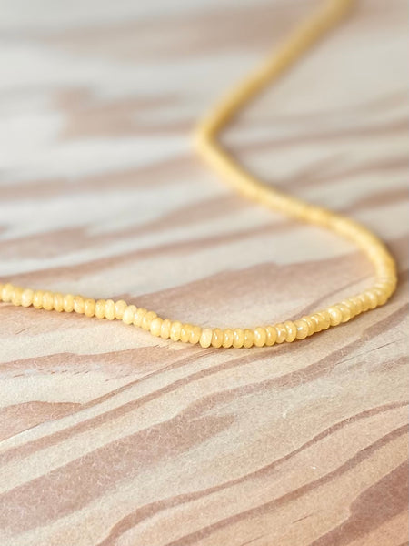 Golden Jade Beaded Necklace