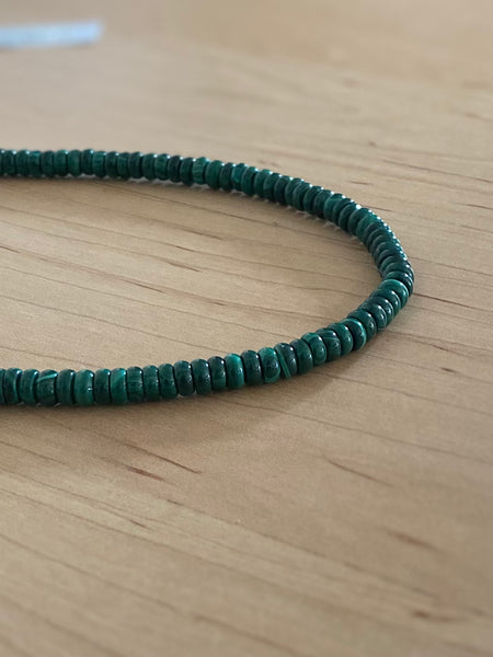 Malachite Beaded Necklace - 6mm