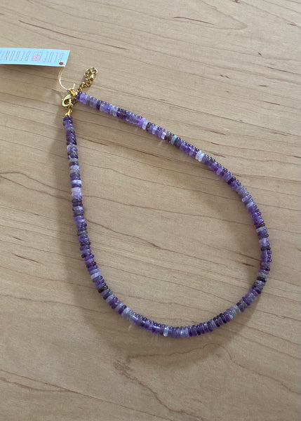Amethyst Beaded Necklace - 4mm