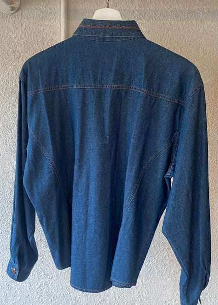 Vintage Needlepoint Button Up