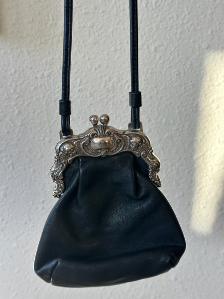 Vintage Black Brighton Crossbody Purse