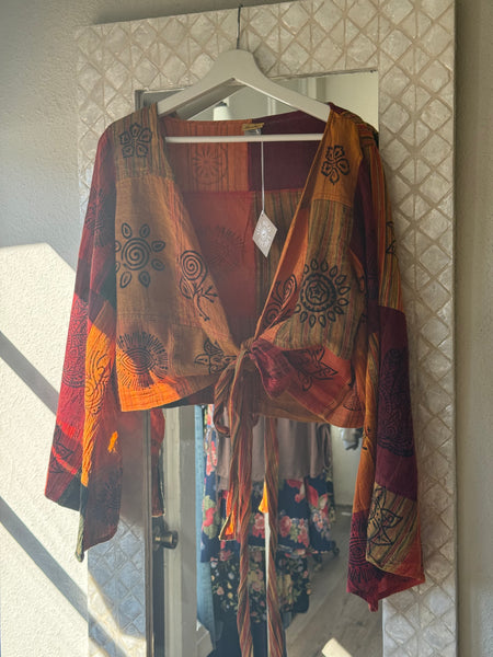 Vintage Patchwork Tie Top
