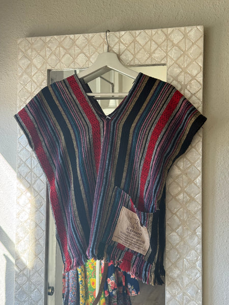 Vintage Striped Poncho