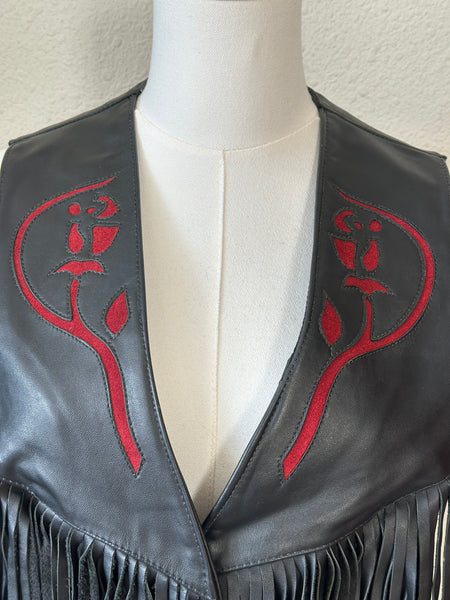 Vintage Fringe Moto Vest