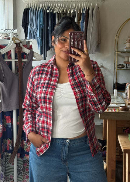 Vintage Plaid Button-Down