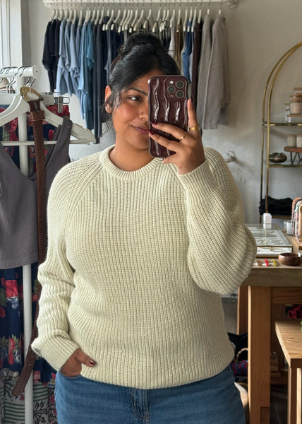 Vintage Cream Knit Sweater