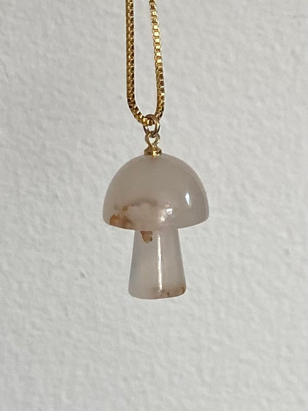 Gemstone Mushroom Necklace
