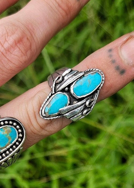 Double Turquoise Ring