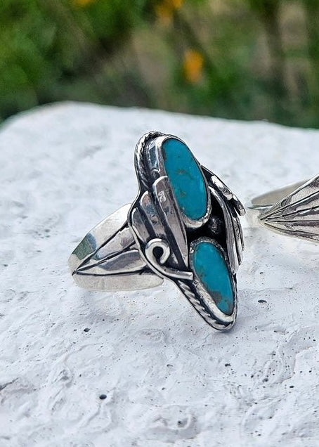 Double Turquoise Ring