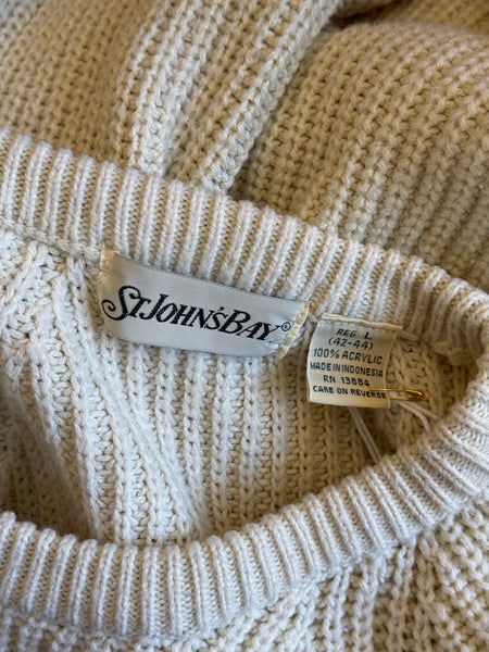 Vintage Cream Knit Sweater