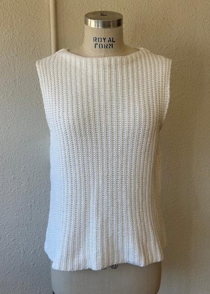 Vintage Cotton Sleeveless Knit Top