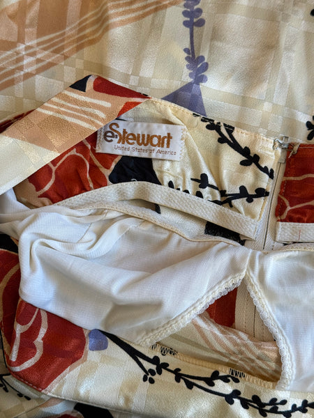 Vintage Satin Floral Top
