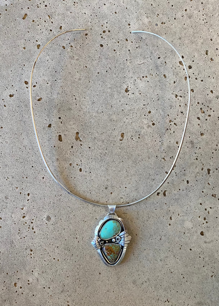 Turquoise Pendant Collar Necklace