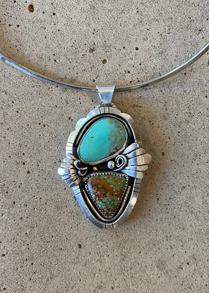 Turquoise Pendant Collar Necklace