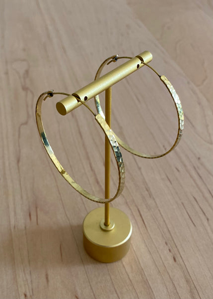 Hammered Hoop Earring