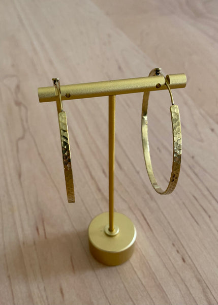Hammered Hoop Earring