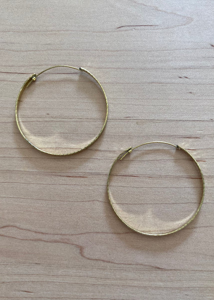 Hammered Hoop Earring