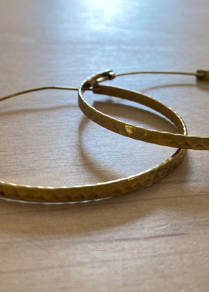 Hammered Hoop Earring