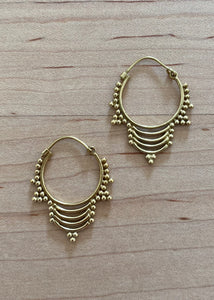 Brass Jhumka Drop Earrings