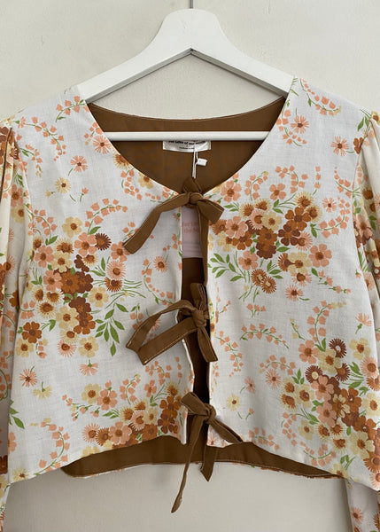 Alma Top - Peach Floral