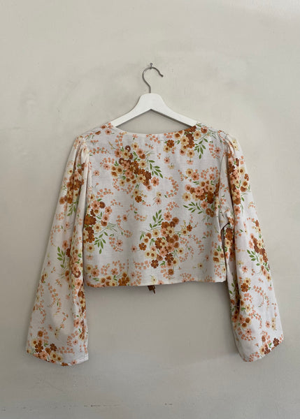 Alma Top - Peach Floral