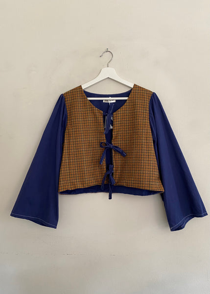 Alma Top - Blue Checkered