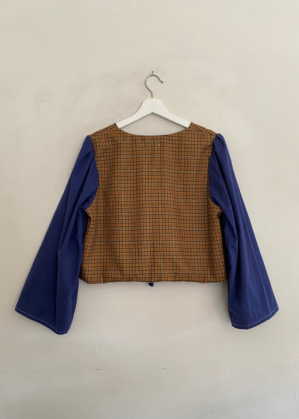 Alma Top - Blue Checkered