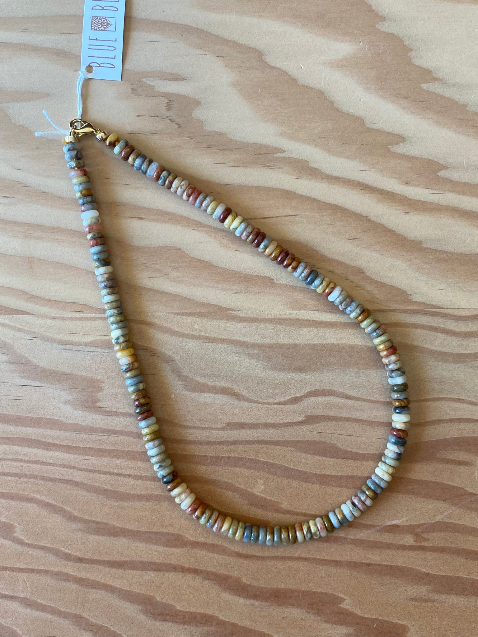 Crazy Agate Beaded Necklace - Medium