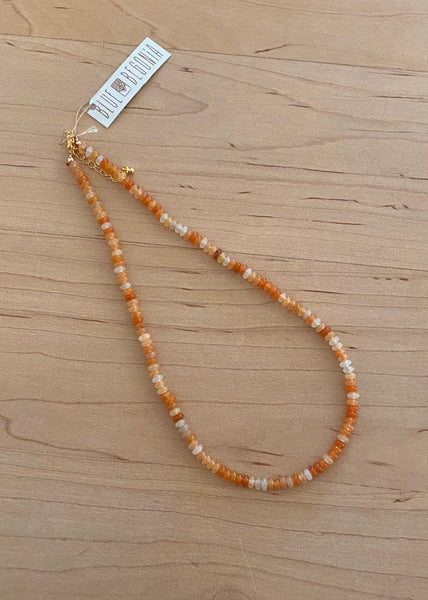 Orange Aventurine Beaded Necklace