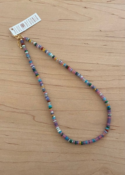 Mixed Gemstone Beaded Necklace