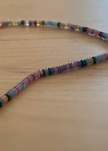 Mixed Gemstone Beaded Necklace