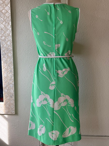 Vintage Seafoam Floral Dress