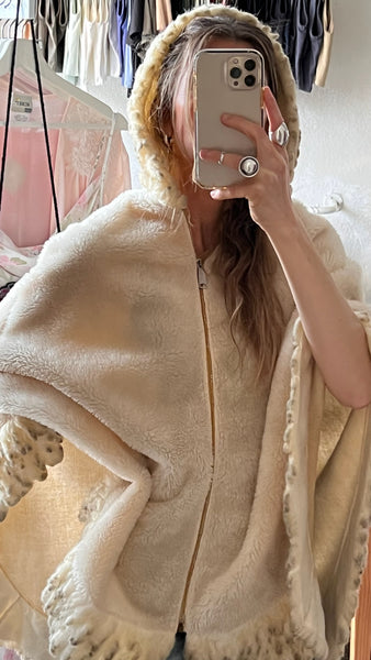 Vintage Fur Poncho
