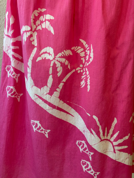 Vintage Beach Print Skirt